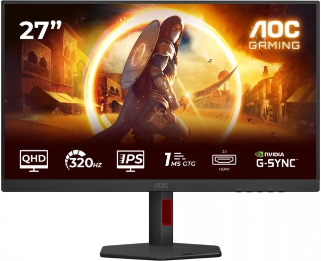 AOC 27" gaming monitor Q27G4SRU Fast IPS 320 Hz, QHD, HDMI/DP, pivot, zvučnici