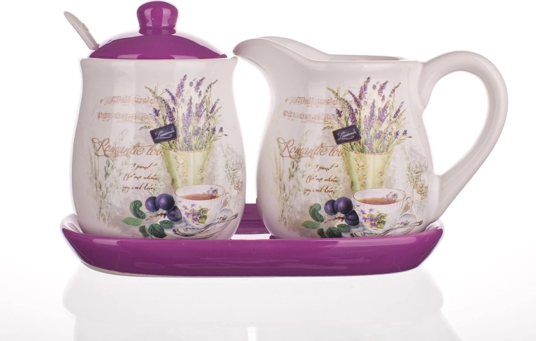 Keramički set za mlijeko i šećer Lavender