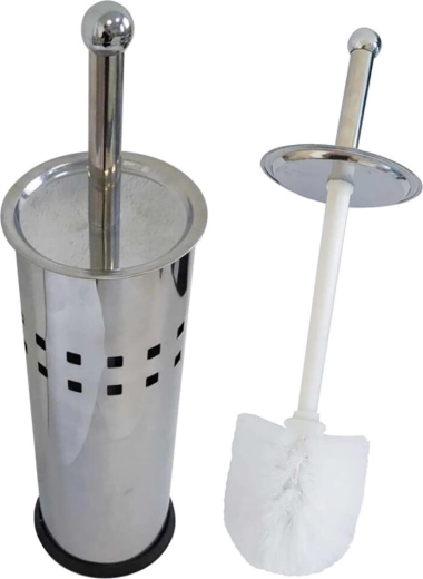 WC set okruglog oblika od nehrđajućeg čelika, promjer četke 8 cm