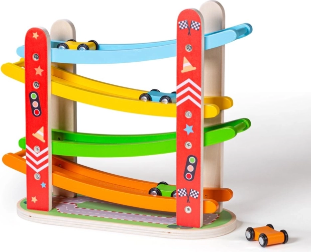 Drvena trkaća staza za automobile od Bigjigs Toys
