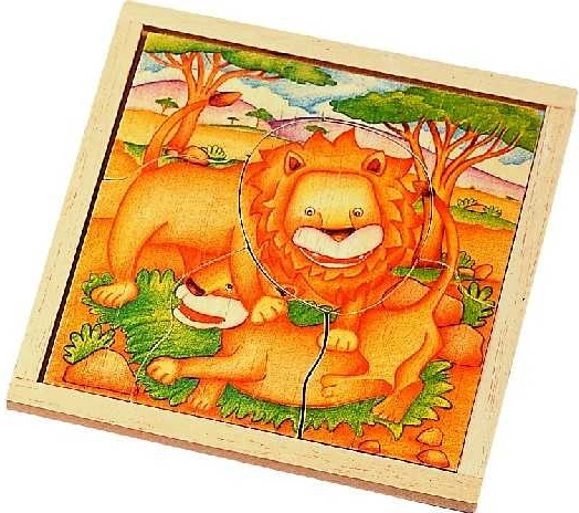 Drvene puzzle lav iz kolekcije Safari