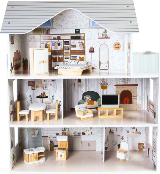 Kučica za lutke s namještajem Residence Emma ECOTOYS
