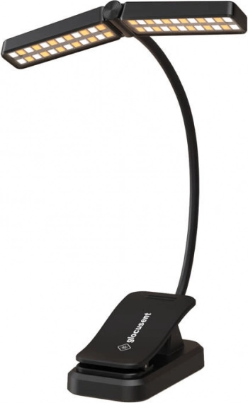 Svjetlo za čitanje Glocusent Wingy USB-C crno