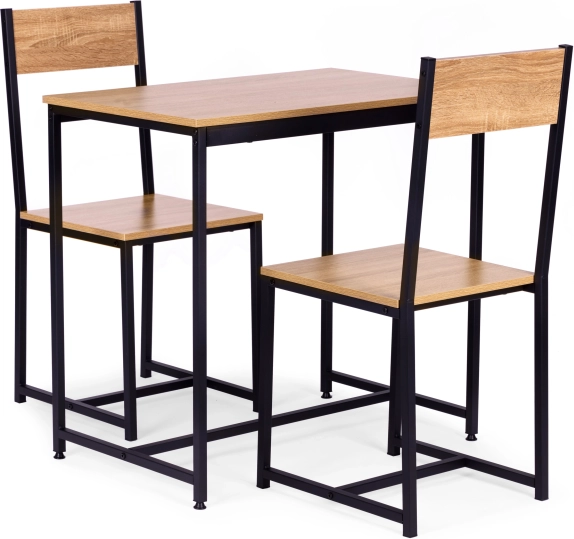 Set namještaja: stol i 2 stolice od metala i MDF-a