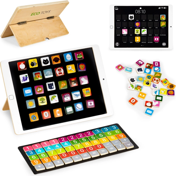 Drveni edukativni tablet s magnetskom pločom ECOTOYS