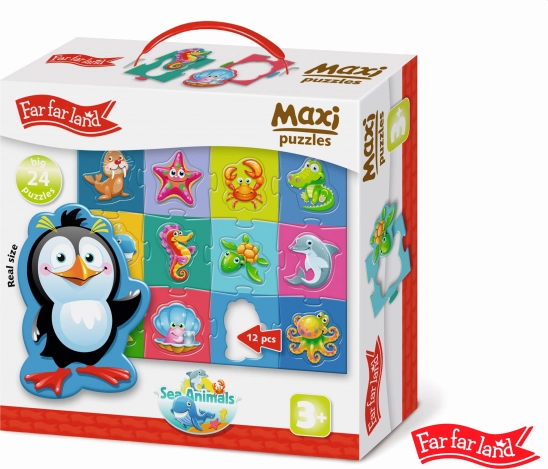 Far Far Land maxi puzzle Morska životinjica 24 komada