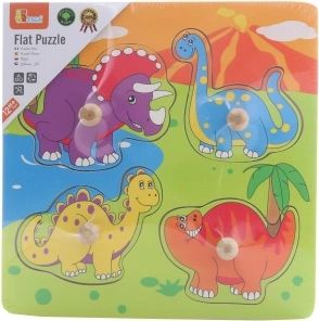Drvena slagalica Šareni Dinosauri