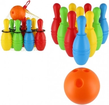 Plastični kuglački čunjevi 21 cm – set od 10 kom u mrežici
