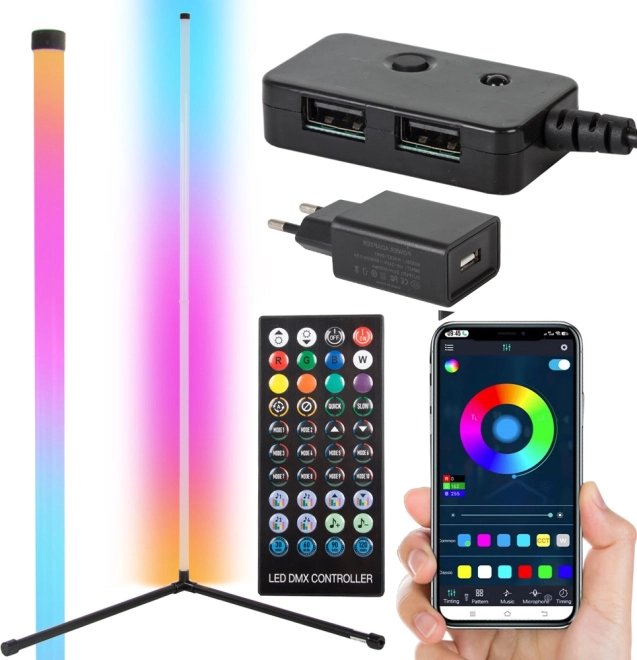 Kutna RGB LED lampa s daljinskim upravljanjem i aplikacijom