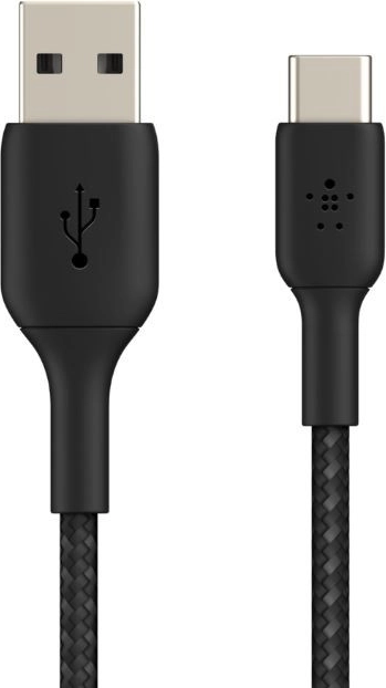 Pleteni USB-C na USB-A kabel 3m crni
