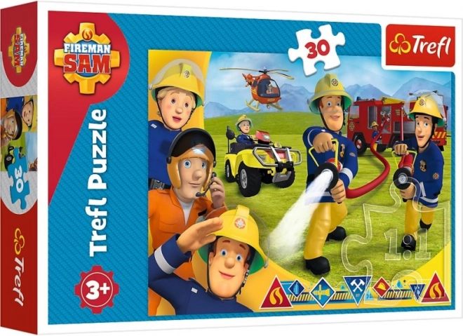 Puzzle 30 dijelova - Vatrogasac Sam, Spremni pomoći