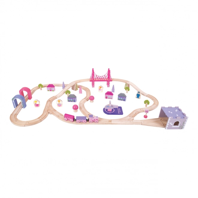 Bigjigs Rail Drvena velika vlakić-pruga princeze