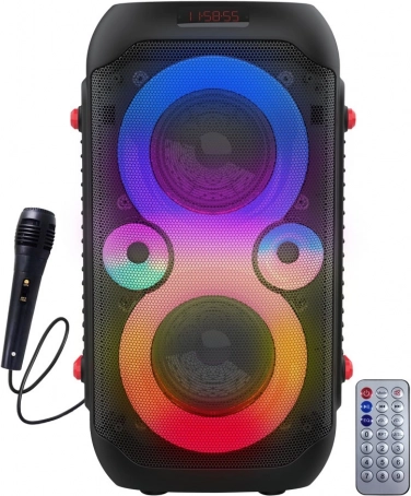 Prijenosni Bluetooth zvučnik s LED osvjetljenjem za karaoke