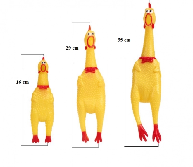 Piskajuća igračka za pse - piletina, 16 cm