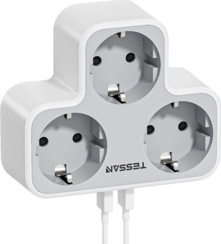 Zidna utičnica Tessan s USB 2,4A