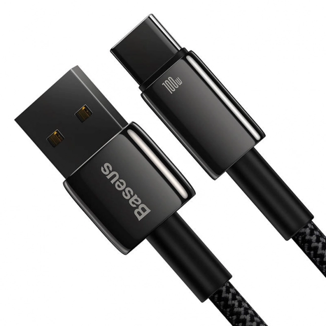 Kabel Baseus Tungsten Gold USB na USB-C, 100 W, 2 m crni