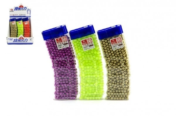 Kuglice za pištolj 800 komada 6 mm plastika 6 boja u plastičnoj kutijici 7x17cm