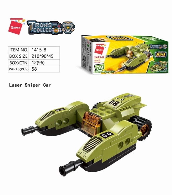 Qman Thunder Expedition Battle Car 1415 set 8v1
