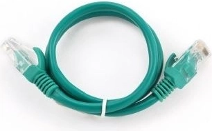 Patch kabel kat.5e zeleni 0,25 m s zaštitom