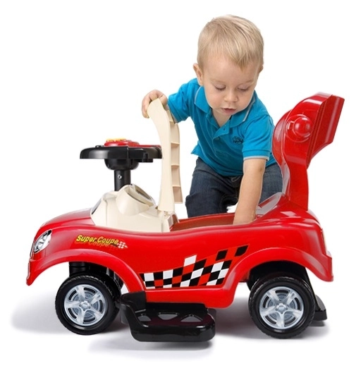 ECOTOYS Odralica sa zvukovima i vodilicom Auto crvena