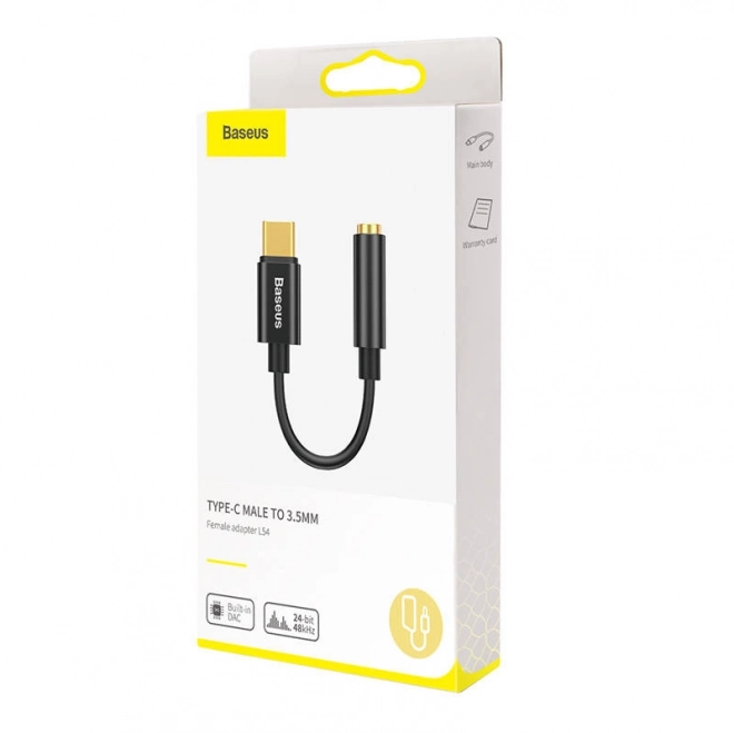 Zvučni adapter Baseus L54 USB-C mini jack 3,5 mm - crni