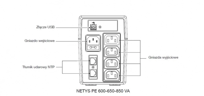 UPS Netys PE rezervno napajanje 650VA/360W