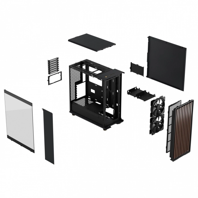 Fractal Design kućište North crna s drvenim elementima
