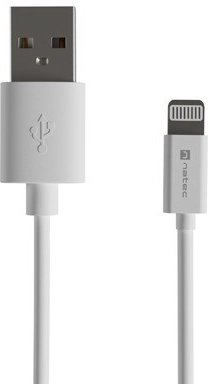Natec Prati lightning kabel USB‑A 1 m MFi bijeli