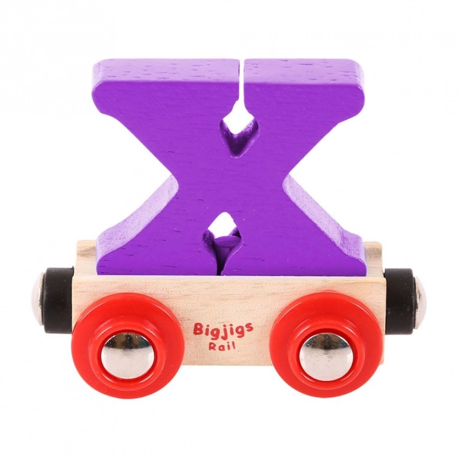 Bigjigs Rail Vagonek drvene vlakodrome - Slovo X