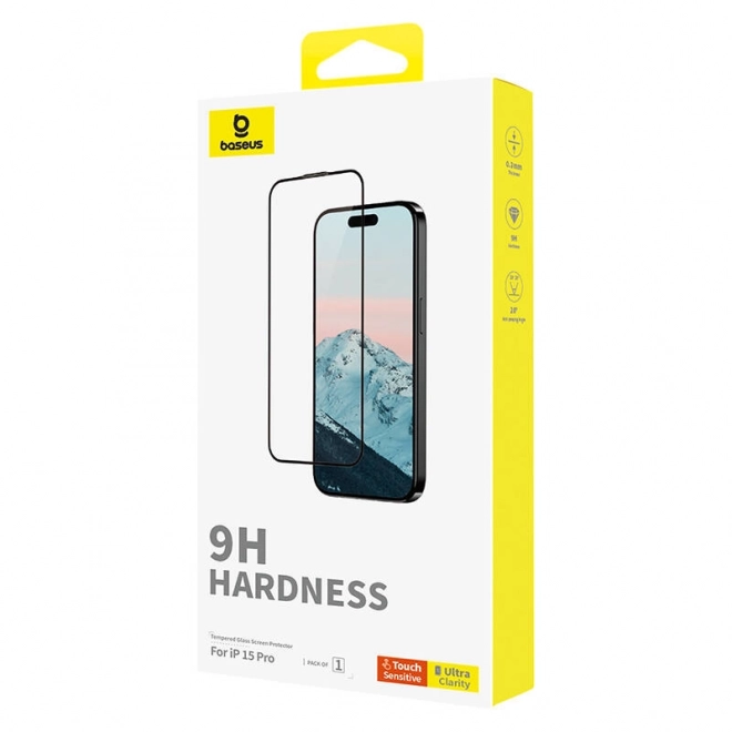 Kaljeno staklo Baseus 0,3 mm za iPhone 15 Pro