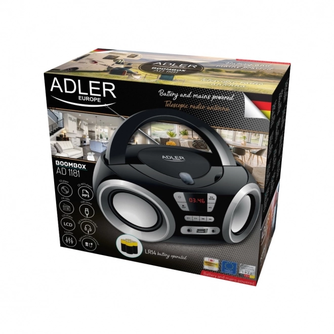 Prijenosni boombox s CD i USB ADLER AD 1181