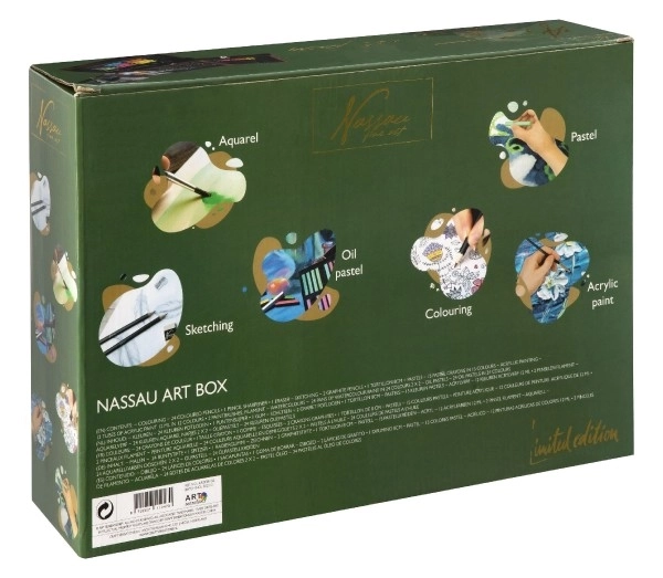 Set za slikanje - Art box kreativni set od 103 komada u drvenom kovčegu u kutiji 39x27x9 cm