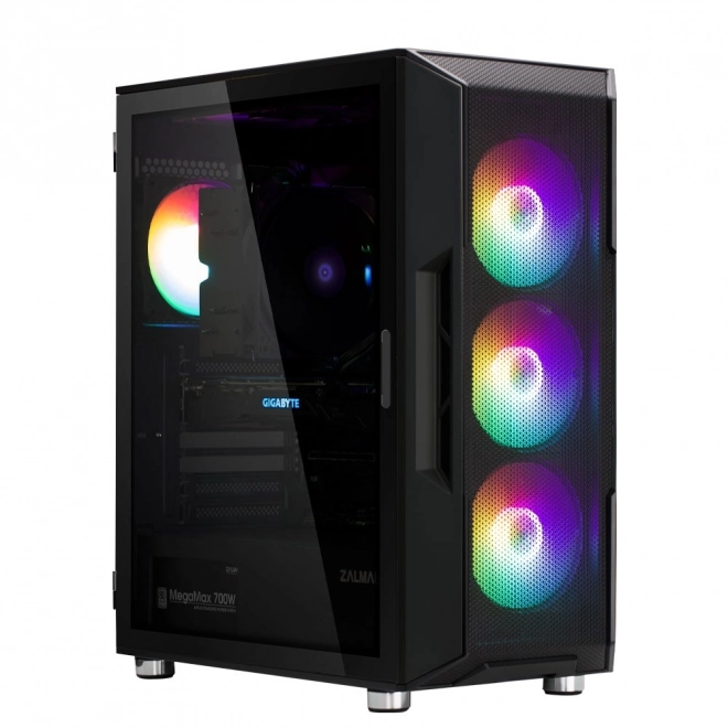 Računalno kućište I3 Neo ATX Mid Tower RGB, crno