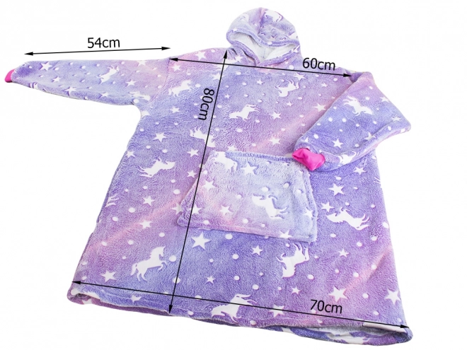 Topla oversize deka-hoodie s gustom flisom