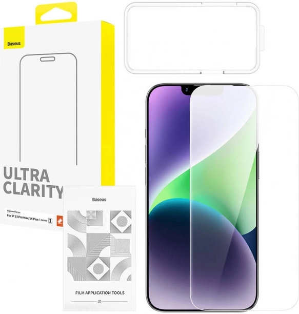 Zaštitno kaljeno staklo BASEUS OS Diamond Series HD za iPhone 13 Pro Max / 14 Plus – prozirno