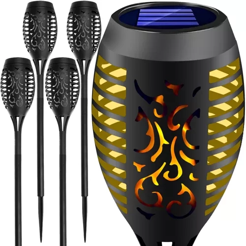Garlov Solarna vrtna lampa - baklja, set 4 kom