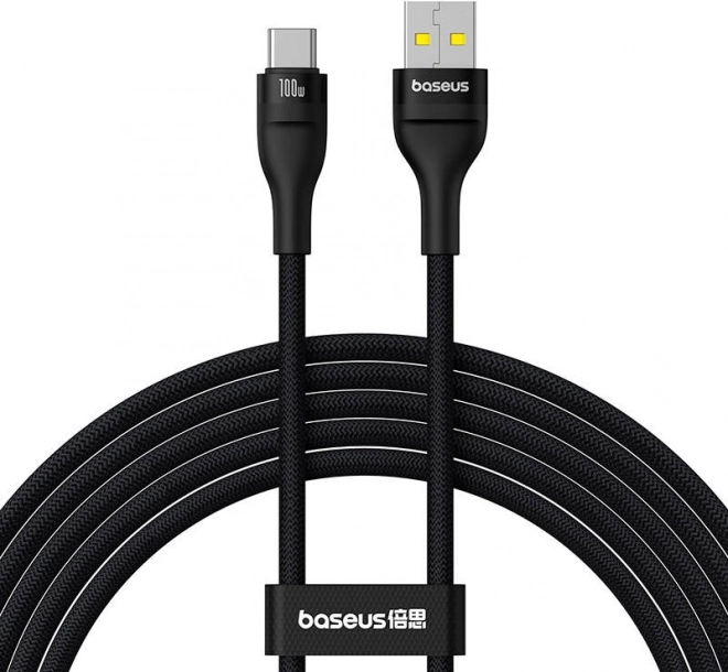 Punjač i podatkovni kabel BASEUS Flash 2 USB-A na USB-C 100 W, 2 m, crni