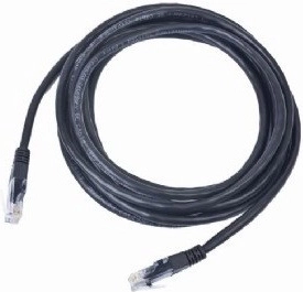 Patch kabel kategorije 5e s crnim omotačem 0,25 m