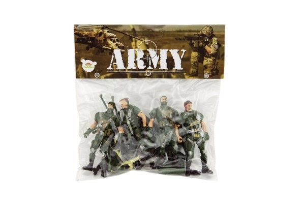 Set vojnici 4kom s dodacima plast CZ dizajn na kartici 18x19,5cm
