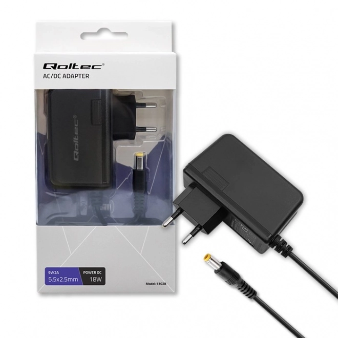 Qoltec adapter 18W 9V/2A 5.5x2.5