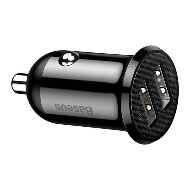 punjač za auto Baseus Grain Pro 2x USB crna