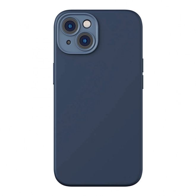 Magnetni futrola i set kaljenog stakla za iPhone 14 Plus - Baseus Liquid Silica plava