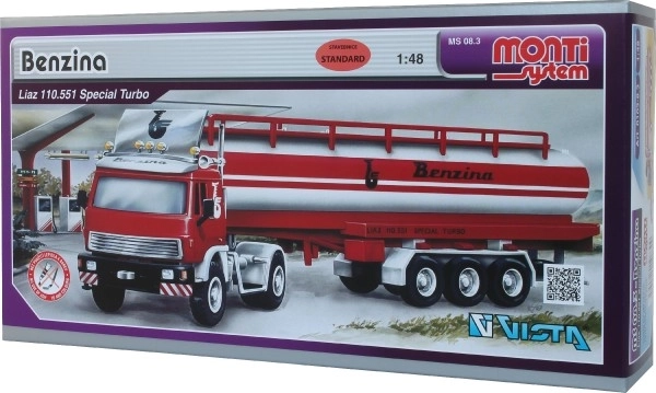 Građevni set Monti System MS 08.3 Benzina Liaz 1:48 u kutiji 31,5x16,5x7,5cm