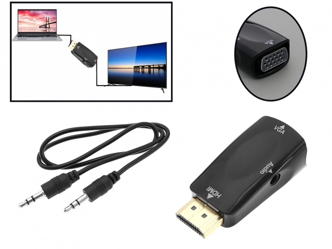 Adapter iz HDMI u VGA s audio izlazom
