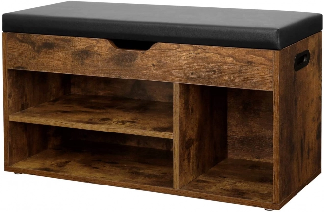 Drvena klupa za cipele u loft stilu