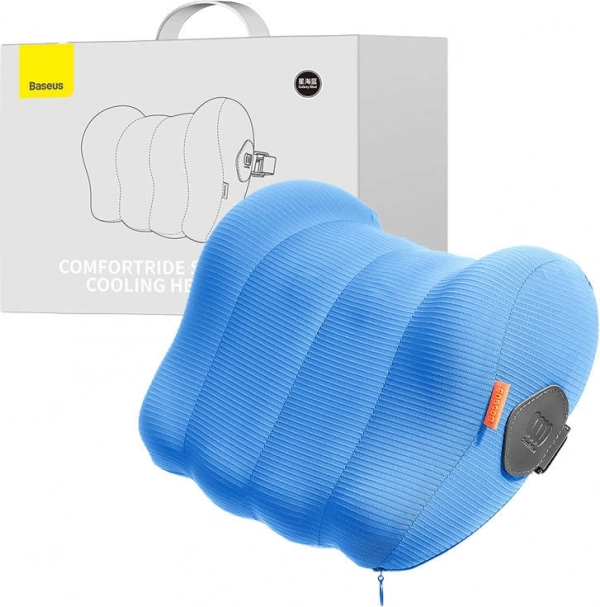 Hladni ergonomski jastuk za naslon za glavu u automobilu Baseus ComfortRide plavi