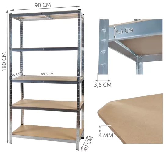 Skladišni regał 180x90x40 Malatec 23768