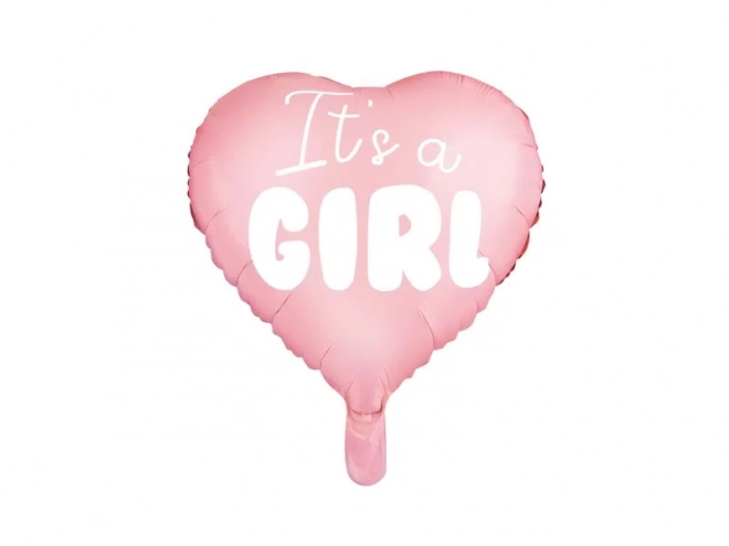 Foliasti balon It's a Girl ružičasto srce 45 cm