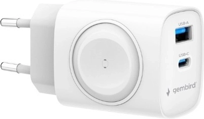 Punjač Gembird USB‑A/USB‑C 20 W s Power Delivery i Quick Charge 3.0, bijela