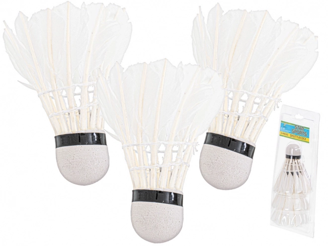 Perjani badminton loptice - set od 3 kom